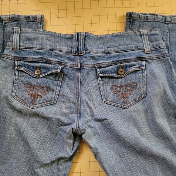 Vintage Younique Embellished Jeans Junior Size 11 - Picture 5 of 10